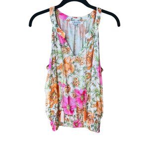 Rose & Olive Floral Sleeveless Peasant Top Size S Nwot